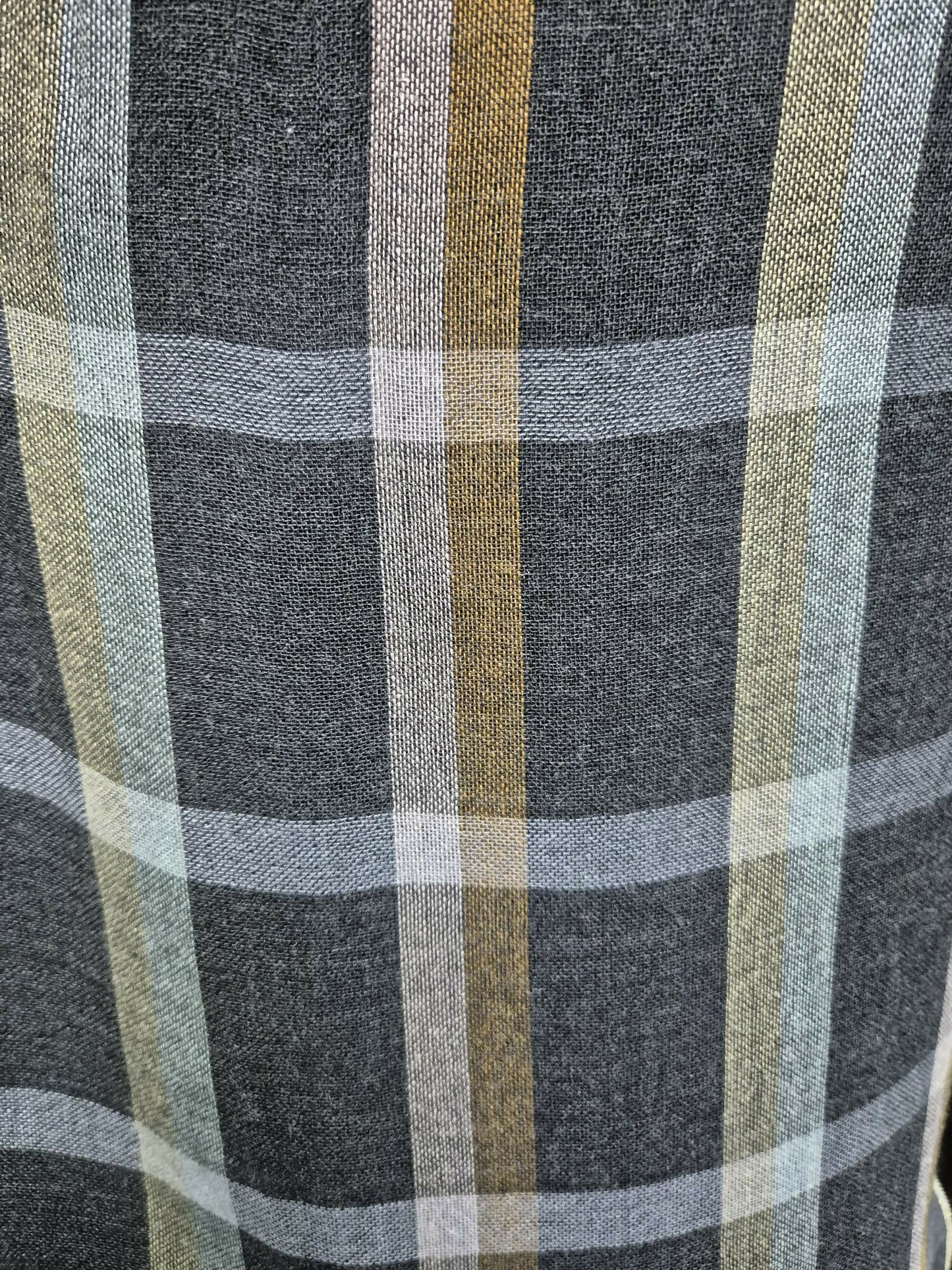 Anthracite Plaid Flannel Oversized Shirt