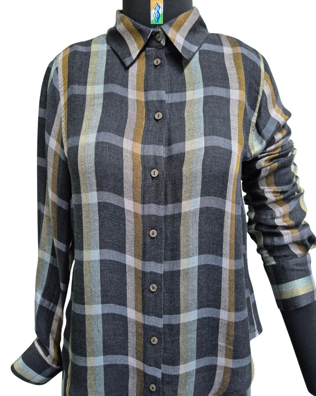 Anthracite Plaid Flannel Oversized Shirt