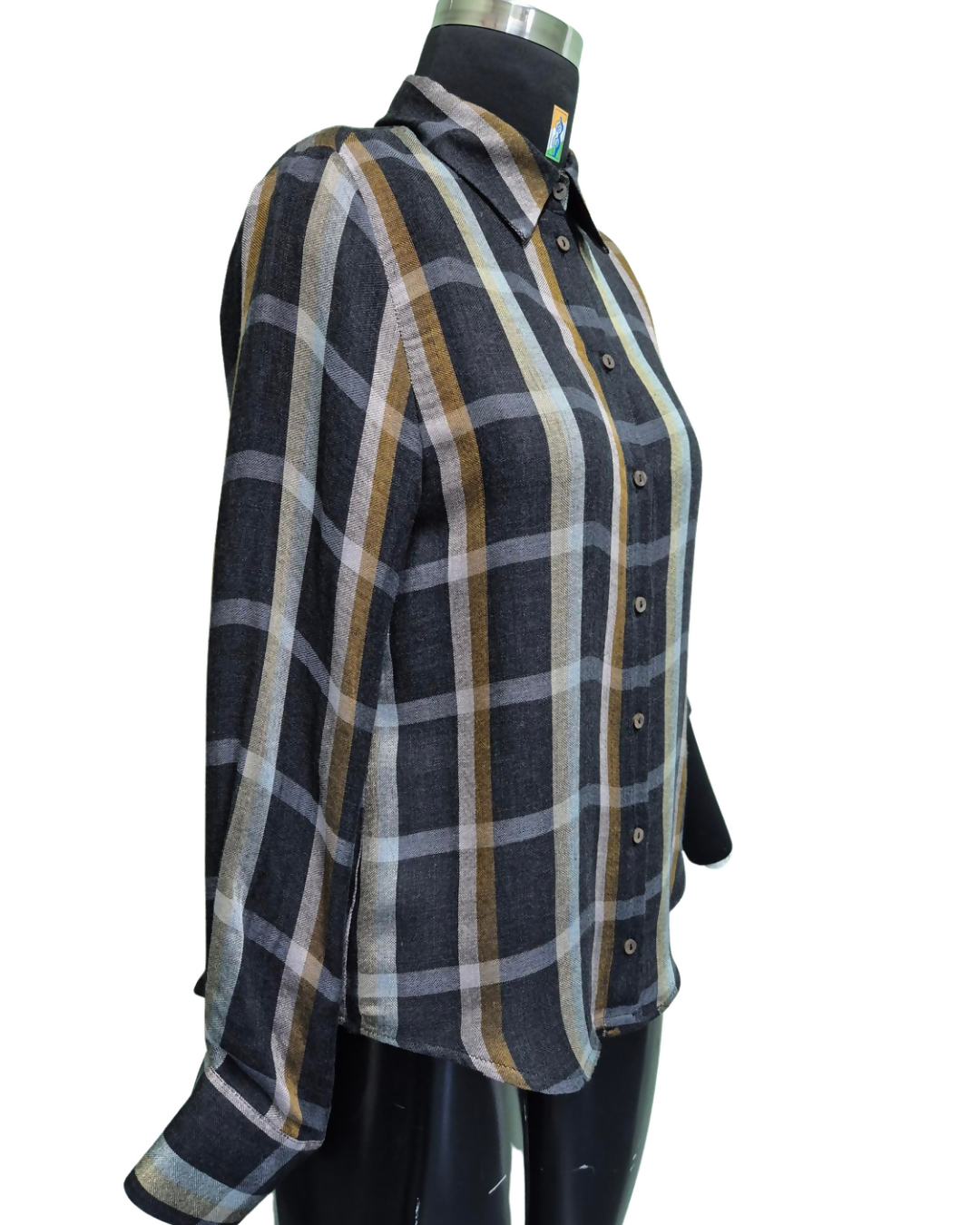 Anthracite Plaid Flannel Oversized Shirt